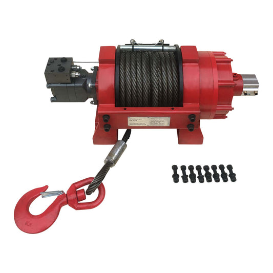 45,000lb (20,411kg) Hydraulic Recovery Winch, HGV/Industrial/Commercial, Steel Rope & Swivel Hook.