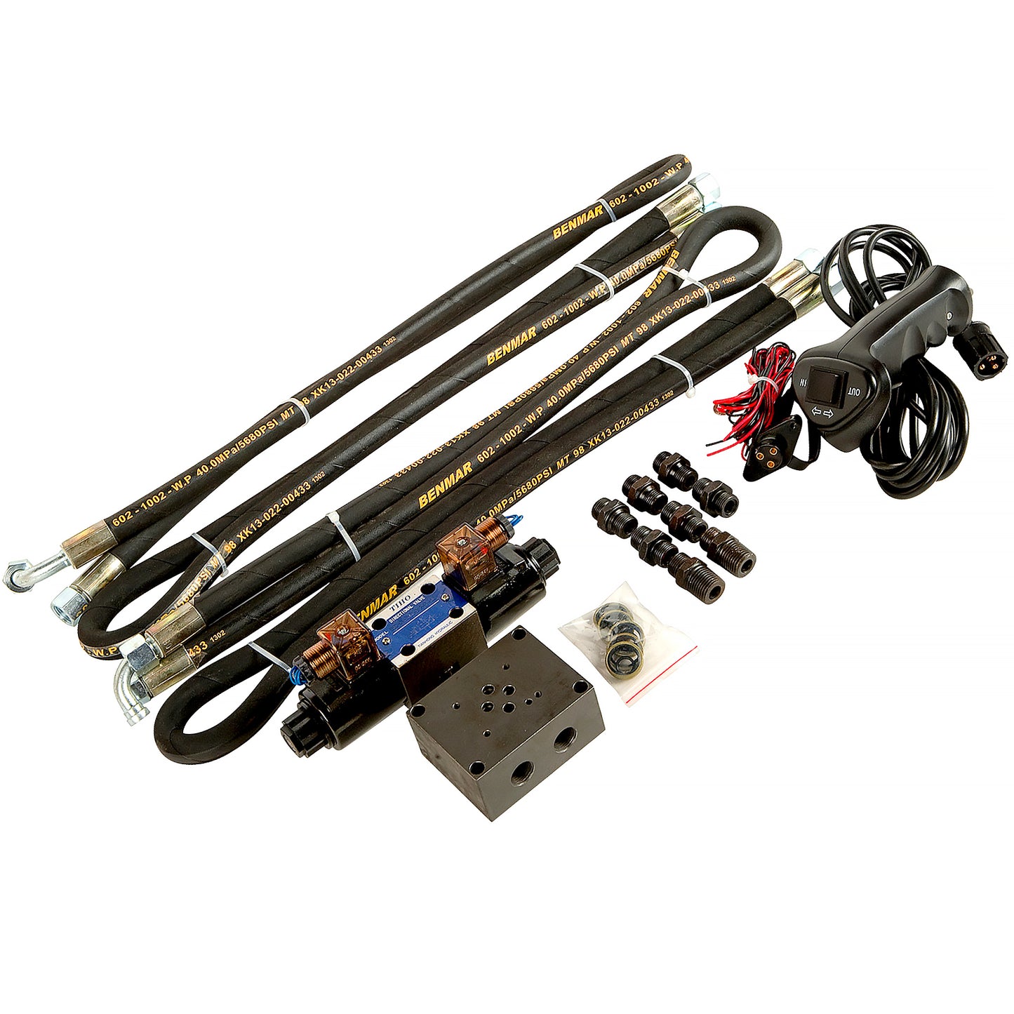 Hydraulic Winch Installation Kit 12v Valve Hoses Control Gear