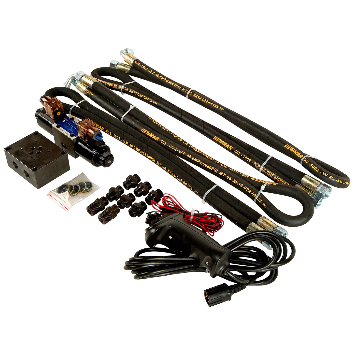Hydraulic Winch Installation Kit 12v Valve Hoses Control Gear