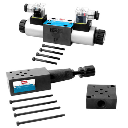 CETOP3/NG6 12v Solenoid Valve, Manifold and Regulator