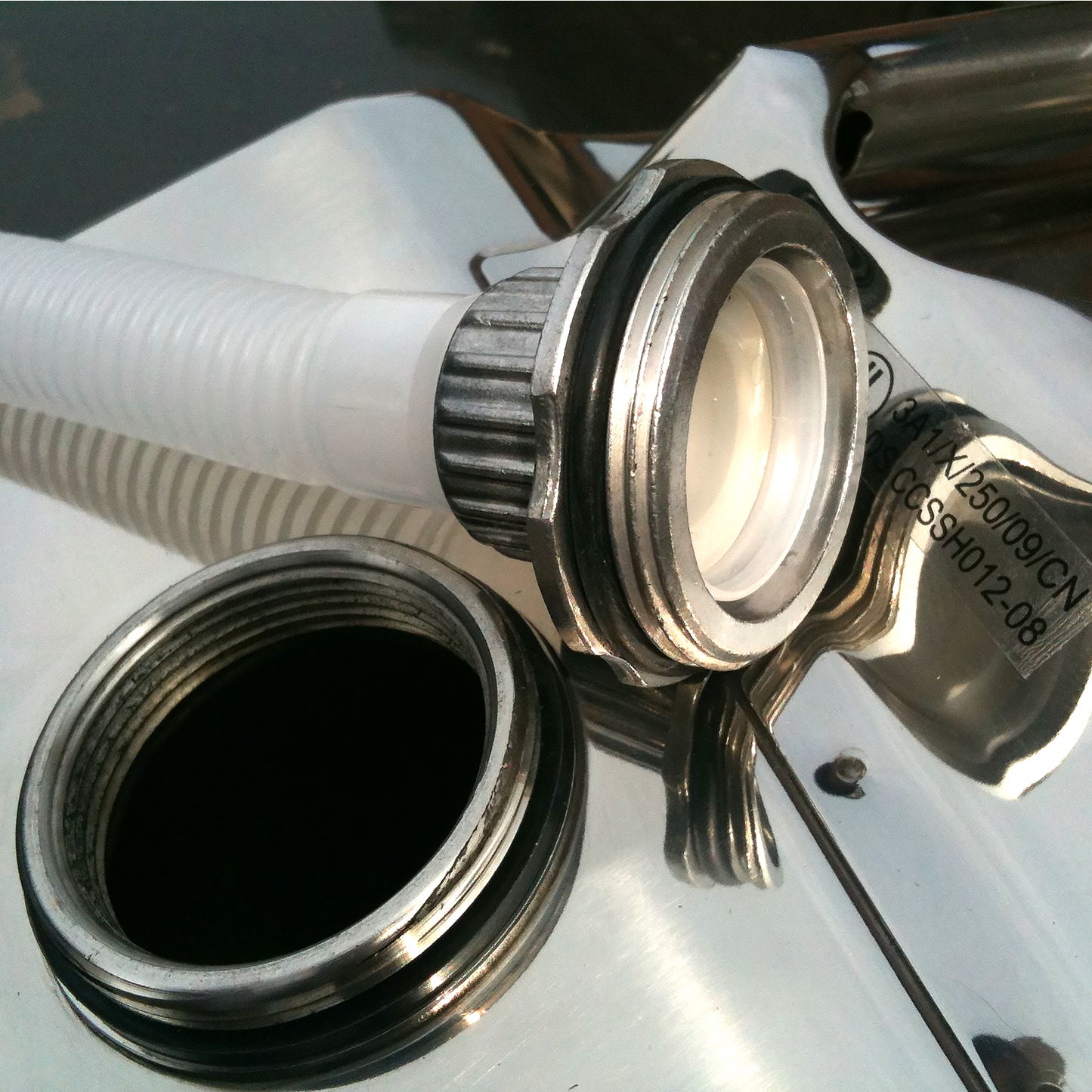 Jerry Can 20ltr Polished Stainless Steel. Fuel, Petrol, Diesel, Oil, Water. Standard Pattern.