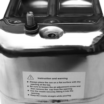 Jerry Can 20ltr Polished Stainless Steel. Fuel, Petrol, Diesel, Oil, Water. Standard Pattern.
