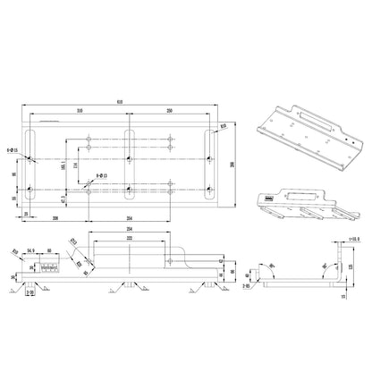 Cabrestante de 12V y 22,000 lb, de servicio pesado, con cable de acero de 20m x 14mm.