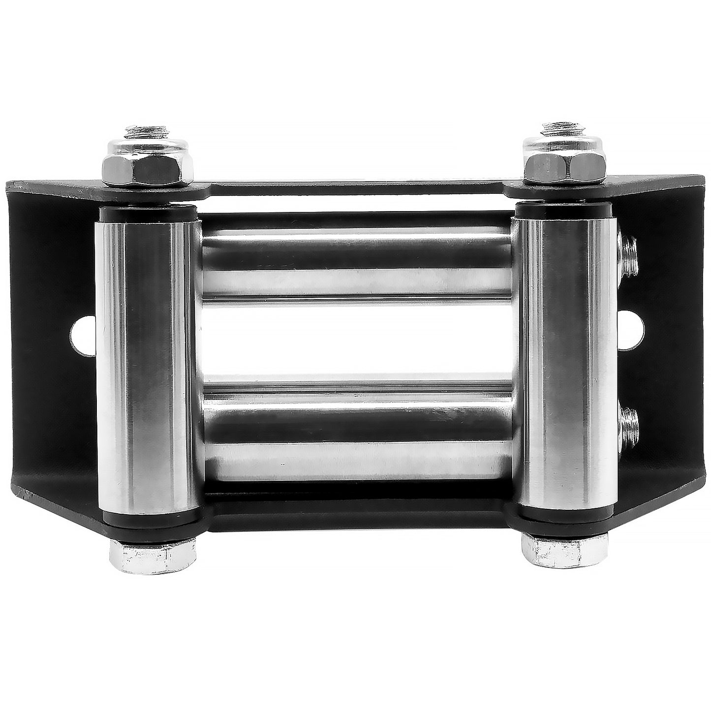 Roller Fairlead, Small, Military Grade Matt Black. Stainless Steel Rollers.