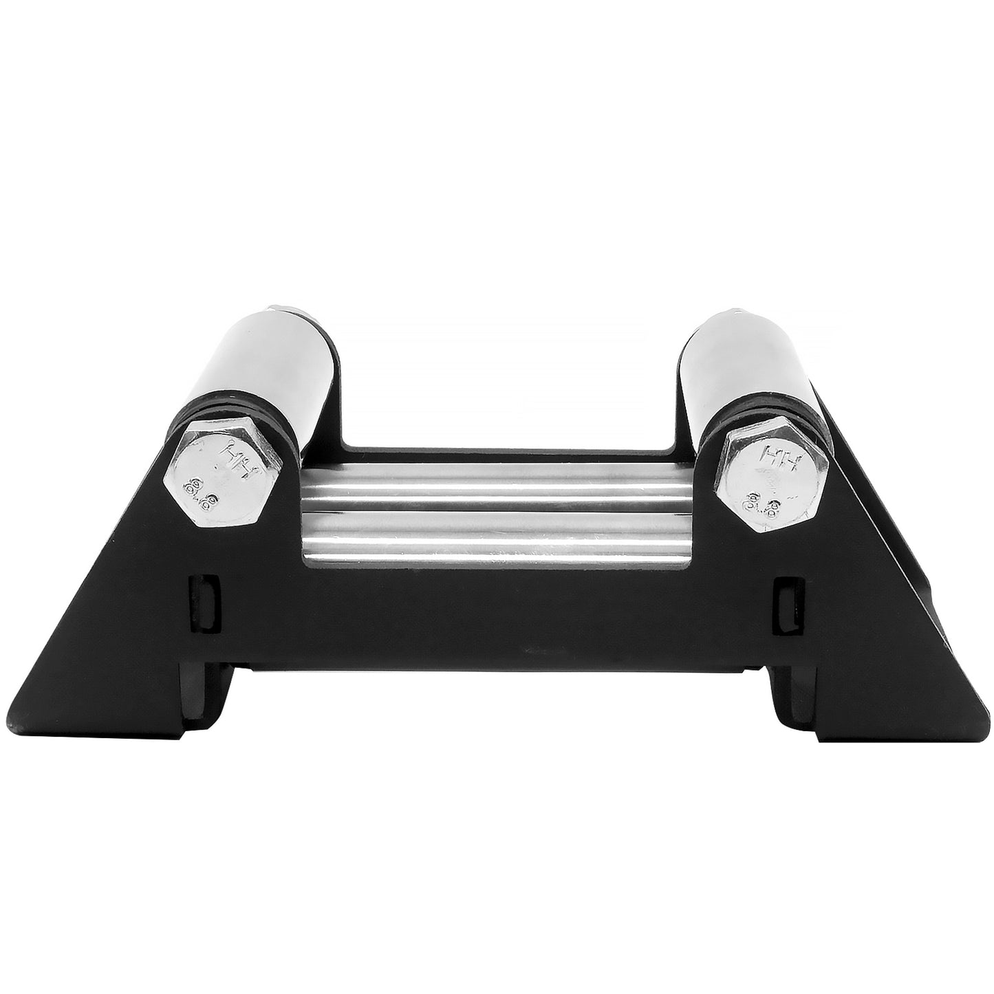 Roller Fairlead, Small, Military Grade Matt Black. Stainless Steel Rollers.