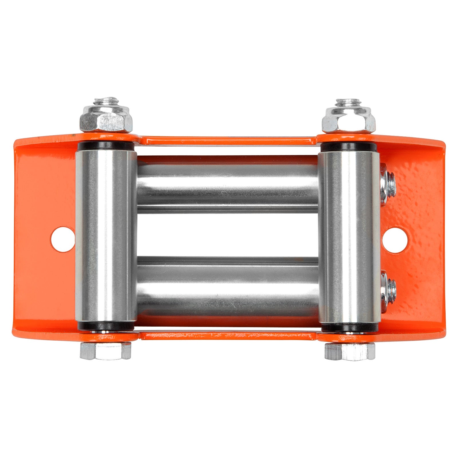 Winchmax Heavy-Duty Low Profile Roller Fairlead for winches up to 7700 kg. Orange powder coating for durability. Stainless steel rolls. 306mm x 106mm Winchmax Heavy-Duty Low Profile Roller Fairlead for winches up to 7700 kg. Orange powder coating for durability. Stainless steel rolls. 306mm x 106mm