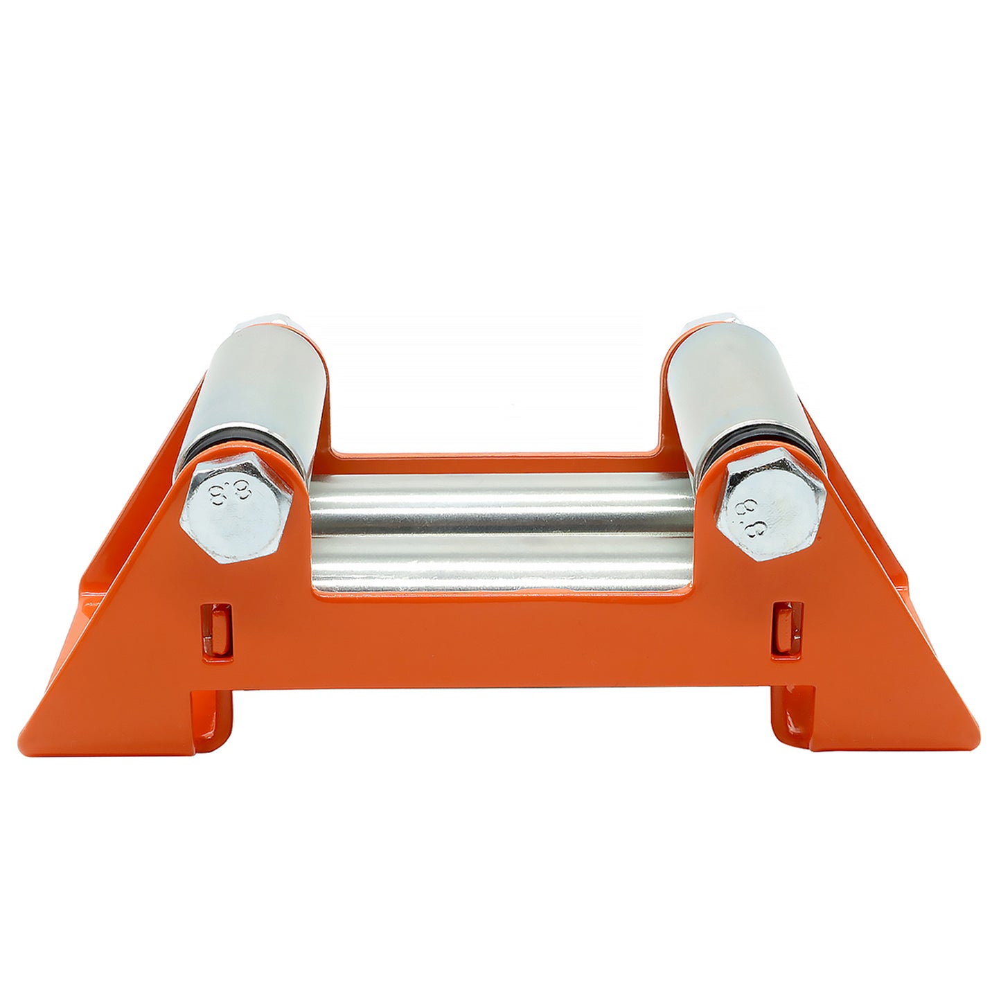Roller Fairlead, Small, Orange. Zinc Plated Rollers.