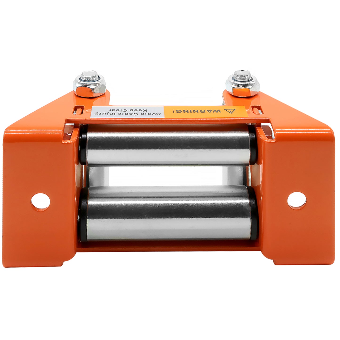 Roller Fairlead, Small, Orange. Zinc Plated Rollers.