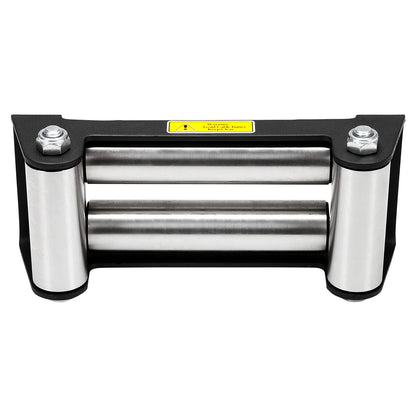 Roller Fairlead, Large, Military Grade, Matt Black. Stainless Steel Rollers.