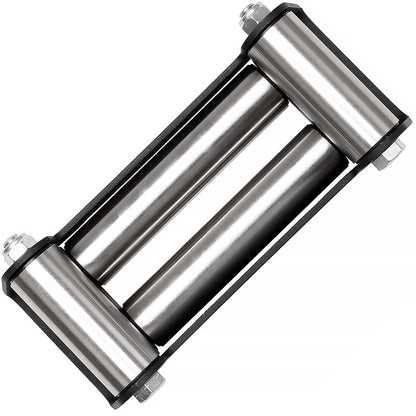Roller Fairlead, Large, Military Grade, Matt Black. Stainless Steel Rollers.