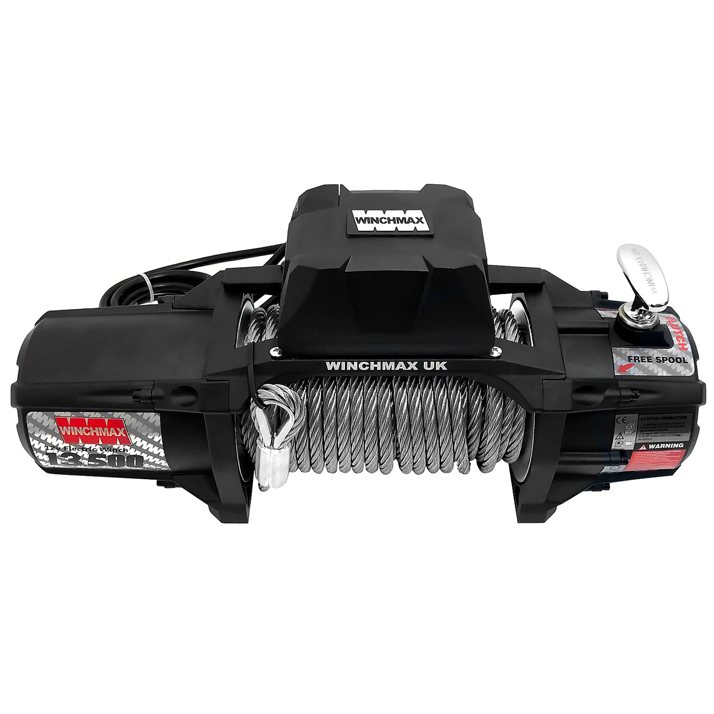 13,500lb (6,123kg) 'SL Series' 12v Military Grade Winch. Defender Bumper, 26m x 9.5mm Steel Rope, Wiring Kit & Isolator.