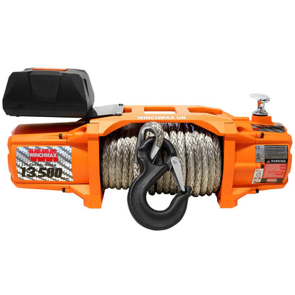 WINCHMAX 13500lb 'SL' 12v Military Grade Winch. 28m X 11mm Dyneema Rope