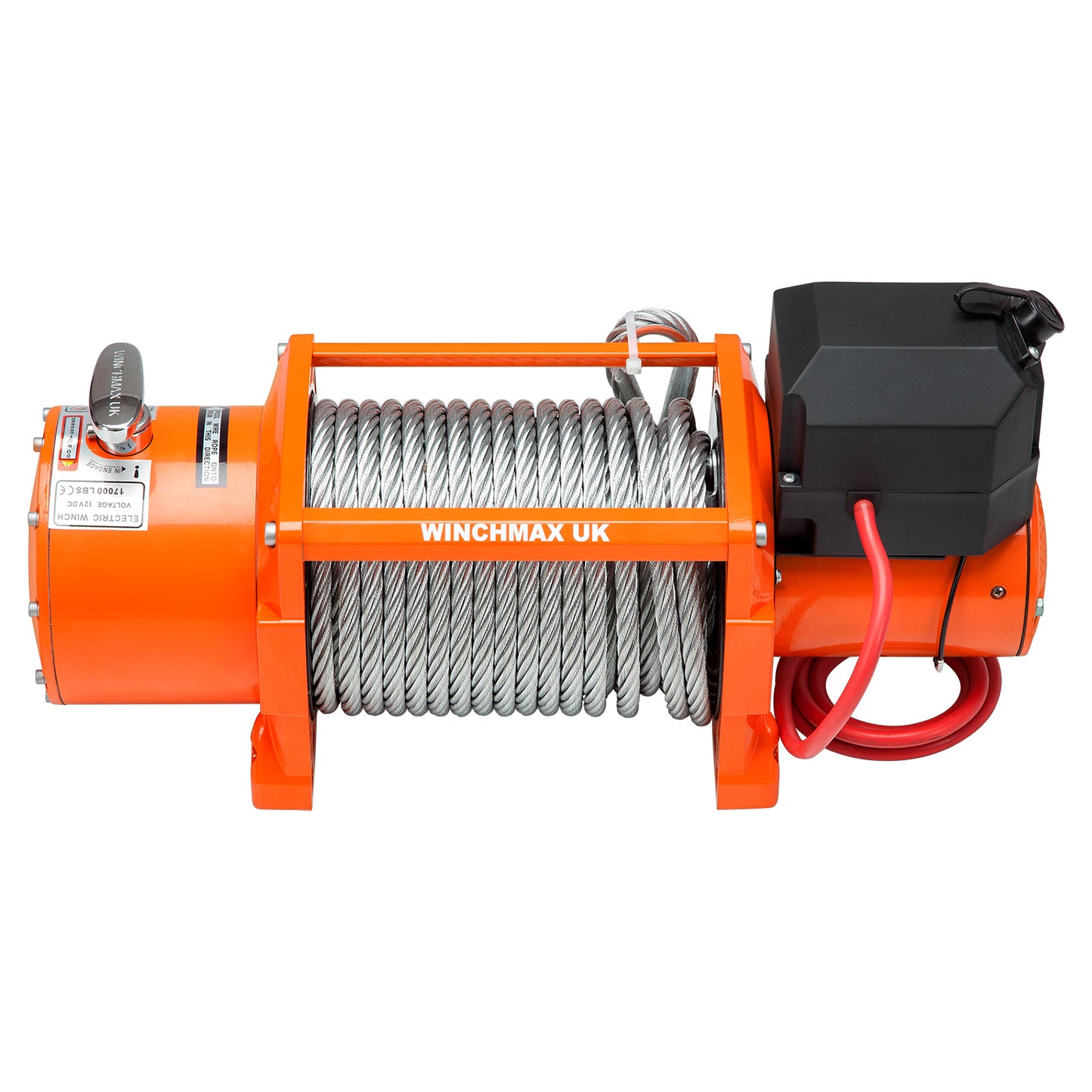 17,500lb (7,938kg) 'SL Series' Original Orange 24v Winch. 26m x 12mm Steel Rope, Wireless Remote Control.