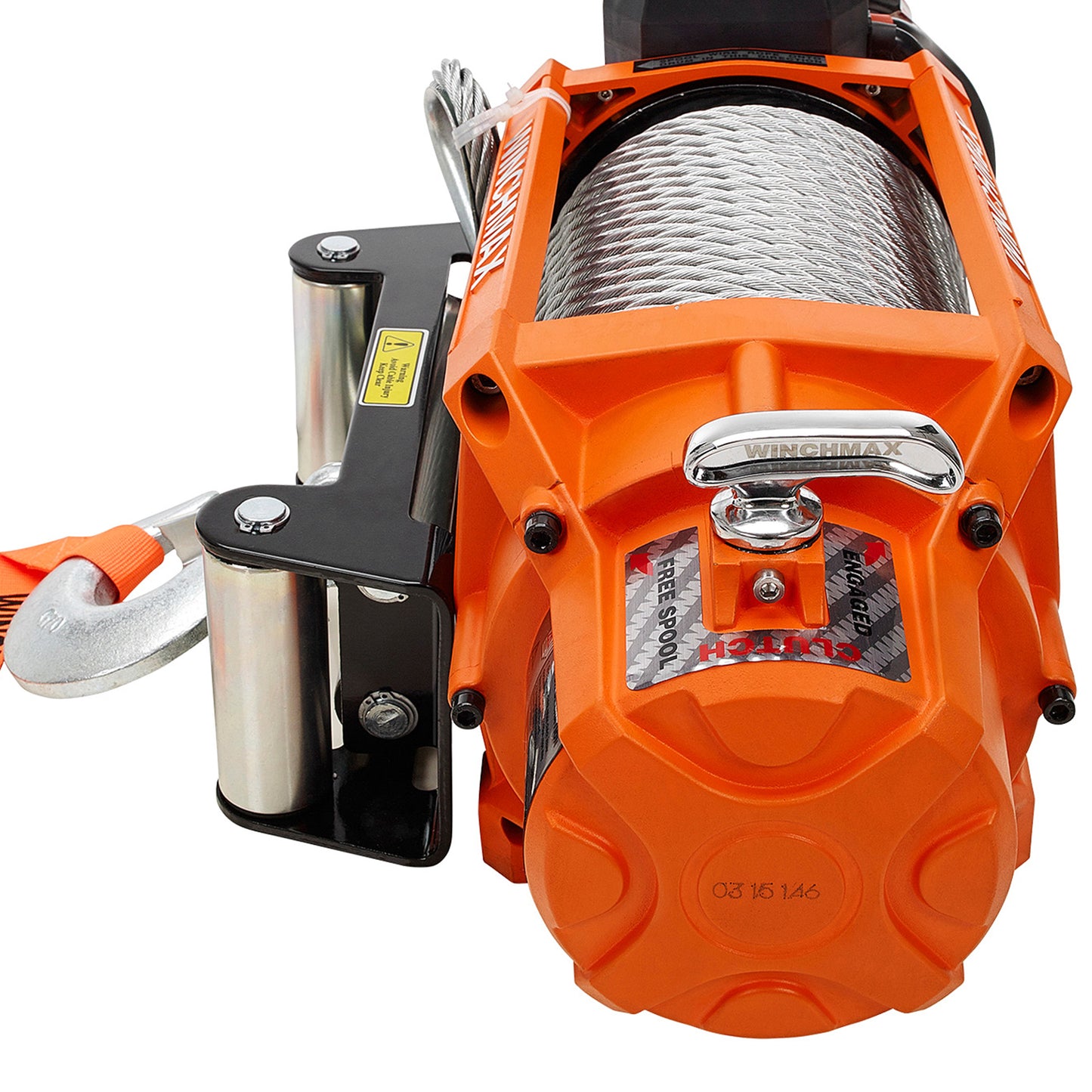 17,500lb (7,938kg) 'SL Series' Original Orange 24v Winch. 26m x 12mm Steel Rope, Wireless Remote Control.