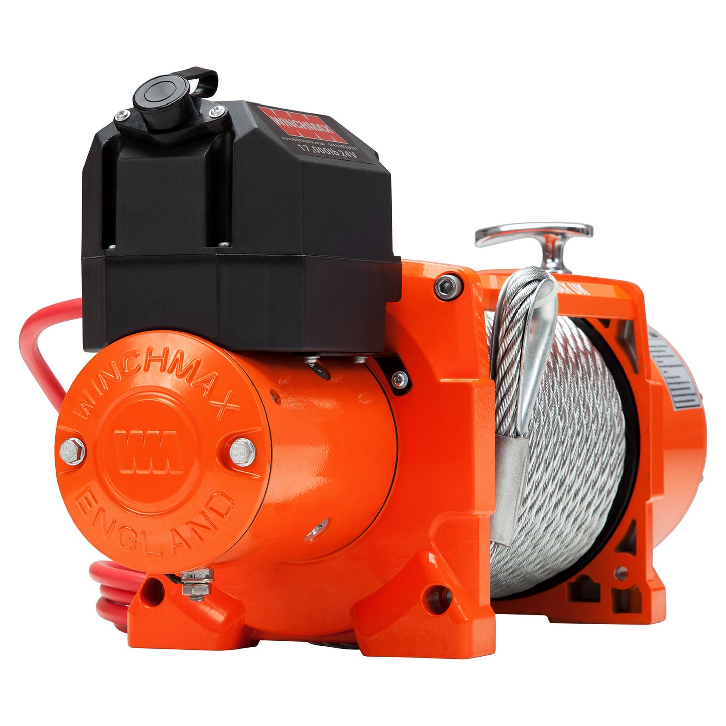 17,500lb (7,938kg) 'SL Series' Original Orange 24v Winch. 26m x 12mm Steel Rope, Wireless Remote Control.