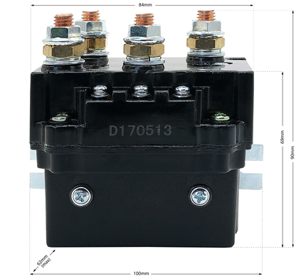 Solénoïde de treuil 12 V pour usage intensif. Borne à anneau de mise à niveau.