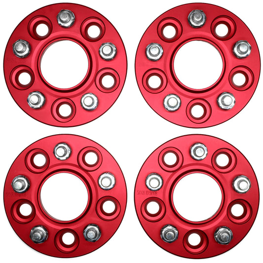 20mm Hub Centric Wheel Spacers to fit Ford Focus MK2, MK3, ST and Volvo V40 (2016). RED T4.