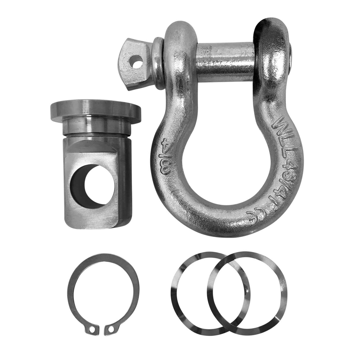 Swivel Recovery Eye. Stainless Steel for Winch Bumper Including 4.75 Ton  3/4 Inch Shackle