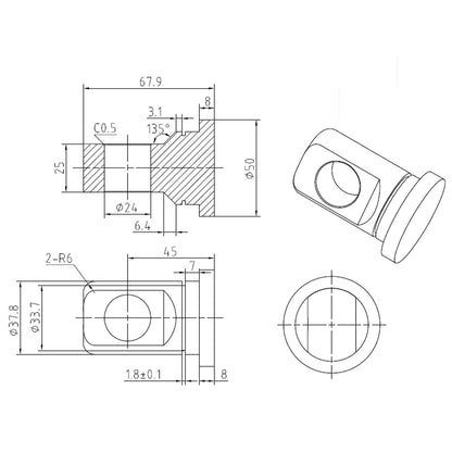 Swivel Recovery Eye. Stainless Steel for Winch Bumper Including 4.75 Ton  3/4 Inch Shackle