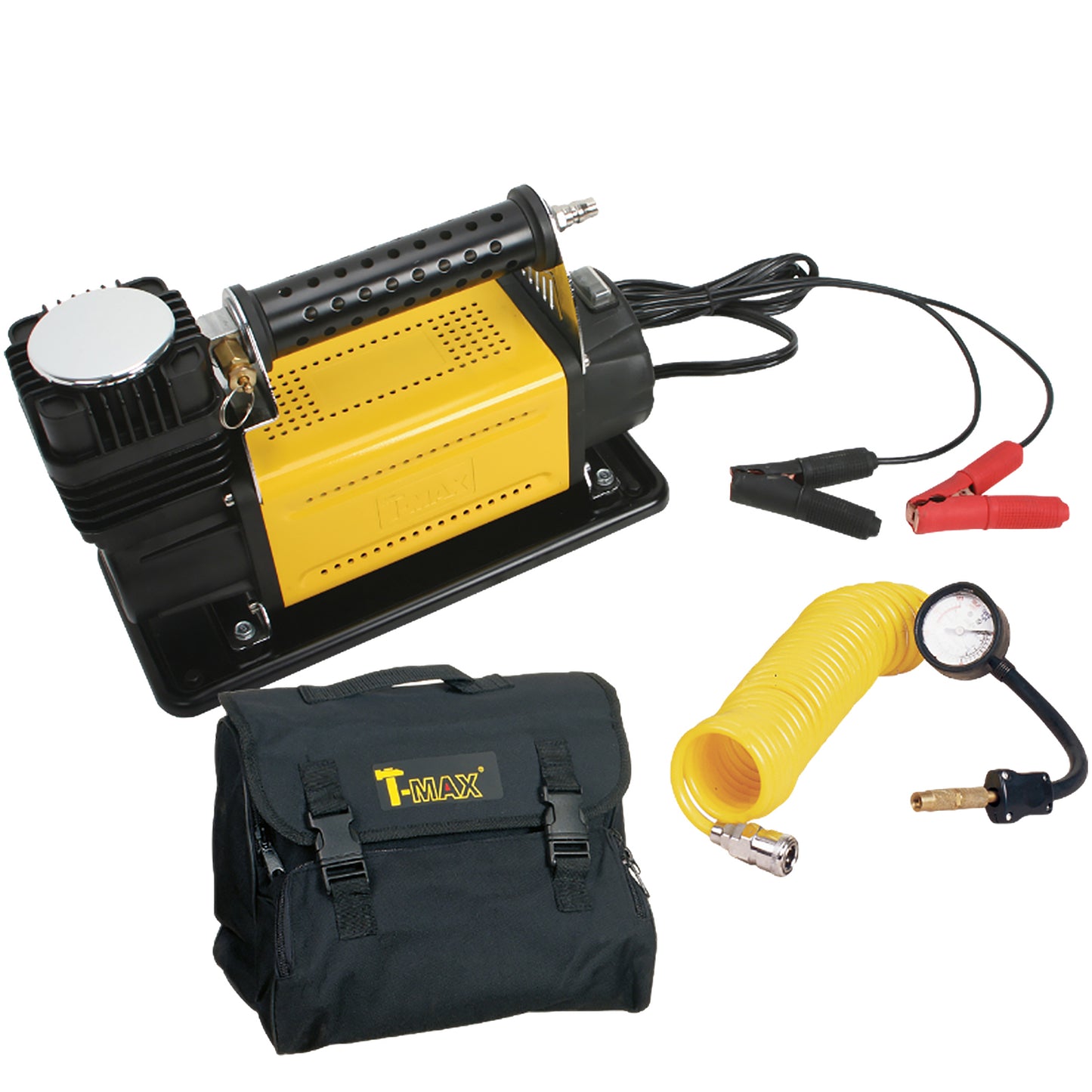 T-MAX 160 l/min 12v Air Compressor Tyre Pump - for 4x4 Off Road Car Van Truck.