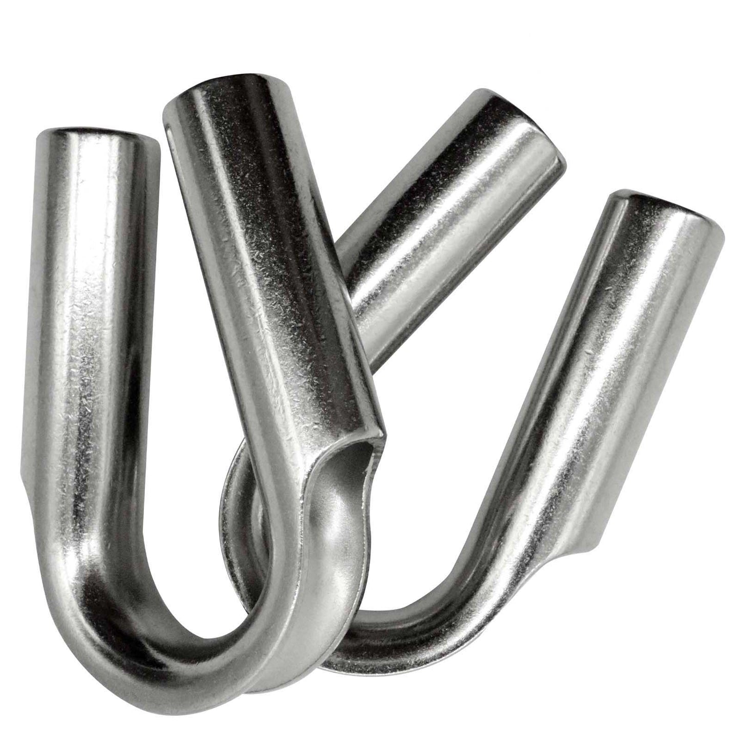 Tubular Rope Thimble (PAIR) Stainless Steel for 10-12mm Diameter Winch Rope.