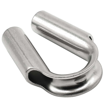 Tubular Rope Thimble (PAIR) Stainless Steel for 10-12mm Diameter Winch Rope.