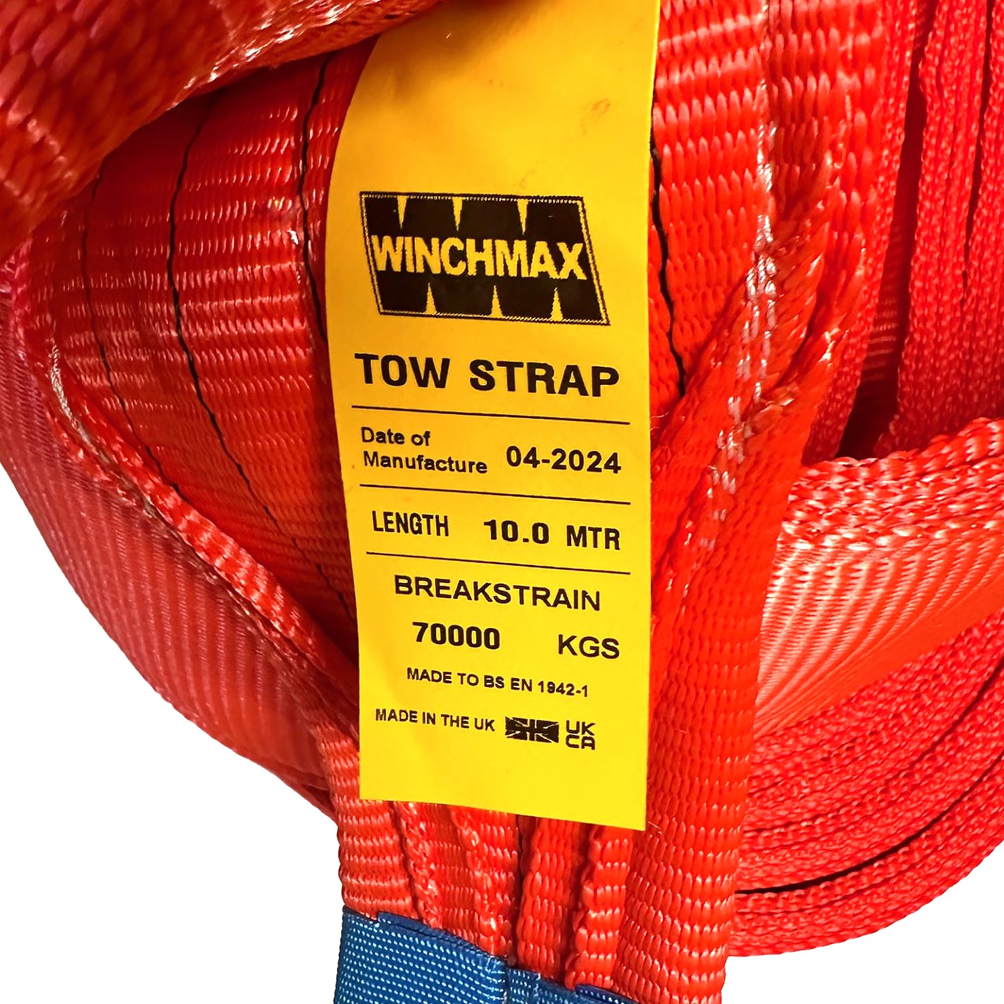 Heavy-Duty 4x4 Recovery Strop 10m. MBL 70,000kg