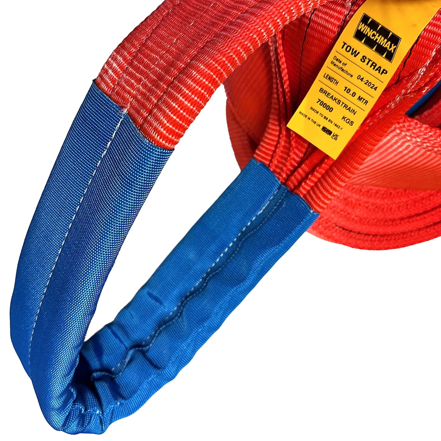 Heavy-Duty 4x4 Recovery Strop 10m. MBL 70,000kg