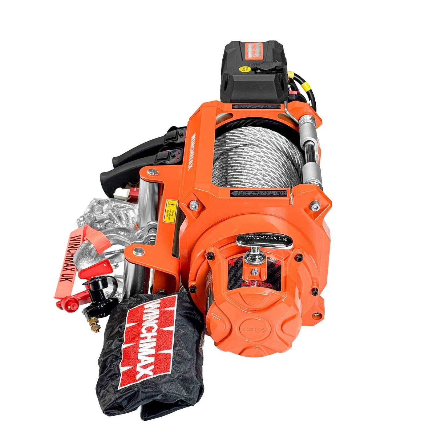 22,000lb 24V Winch Heavy Duty 20m x 14mm Steel Rope.