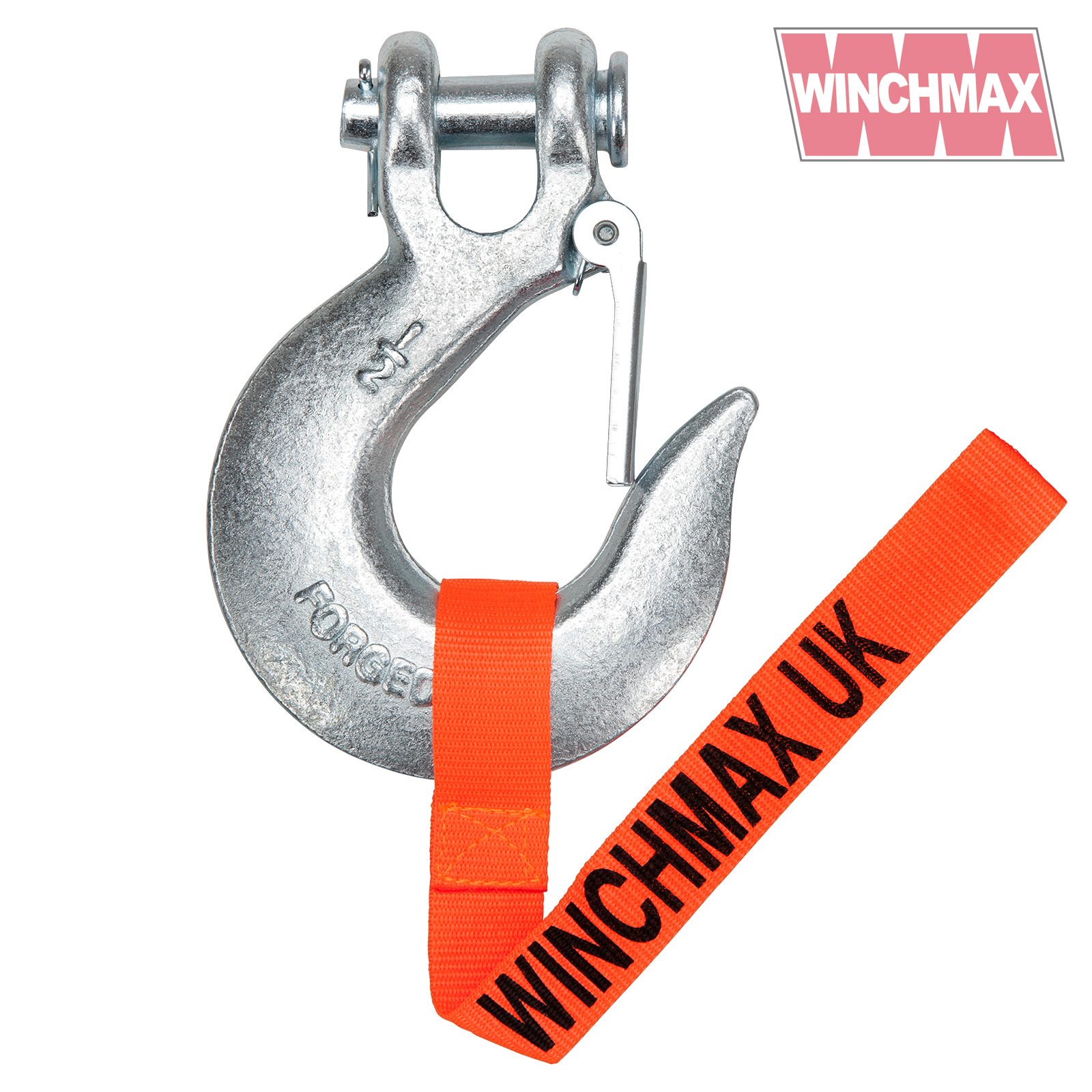 Winch Hook 1/2 Inch Clevis Forged G70. For Winches up to 20,000lb - Winchmax